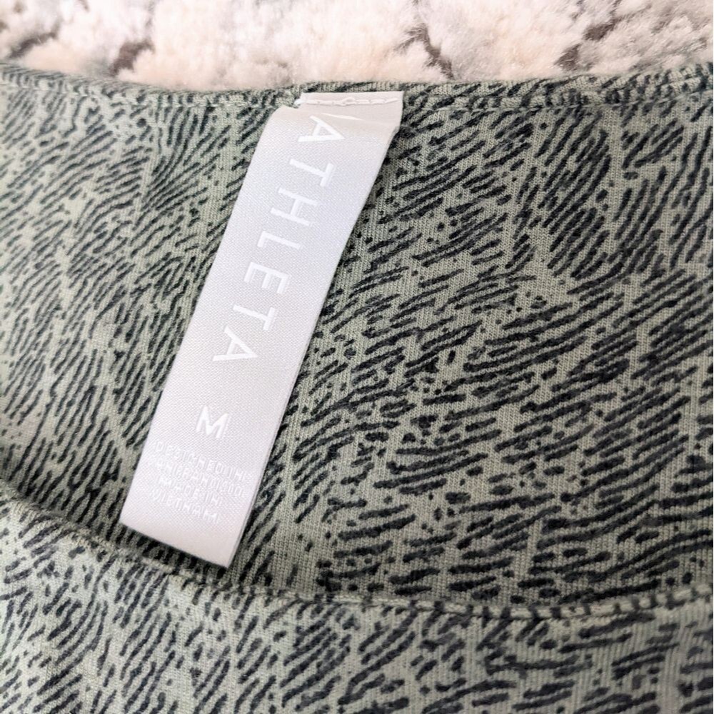 Athleta Santorini Thera Printed Dress, Mojave Laurel Olive Medium - Picture 10 of 10